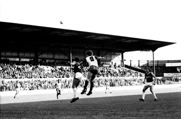 Framed Print : Stoke v. West Ham. October 1984 MF18-06-027 The final score was a four two Framed Print : Stoke v. West Ham. October 1984 MF18-06-027 The final score was a four two