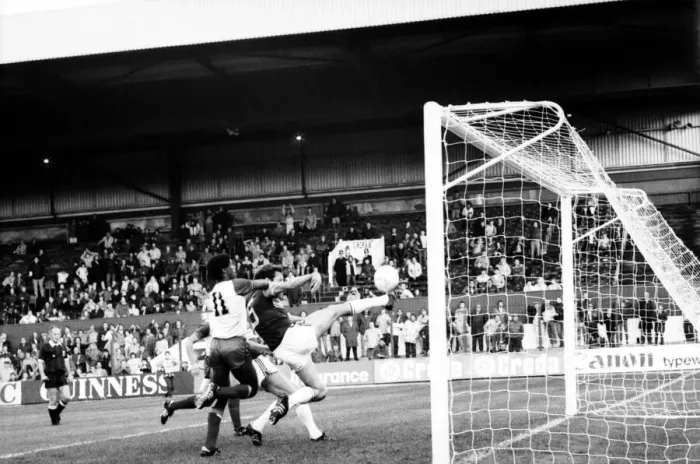 Framed Print : Stoke v. West Ham. October 1984 MF18-06-054 The final score was a four two Framed Print : Stoke v. West Ham. October 1984 MF18-06-054 The final score was a four two