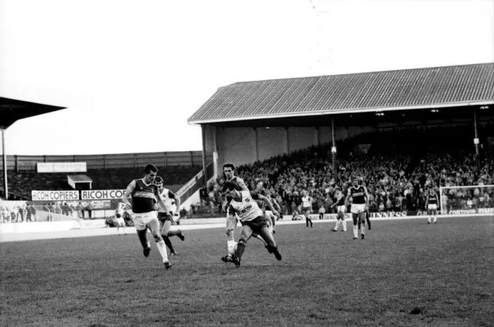 Framed Print : Stoke v. West Ham. October 1984 MF18-06-057 The final score was a four two Framed Print : Stoke v. West Ham. October 1984 MF18-06-057 The final score was a four two
