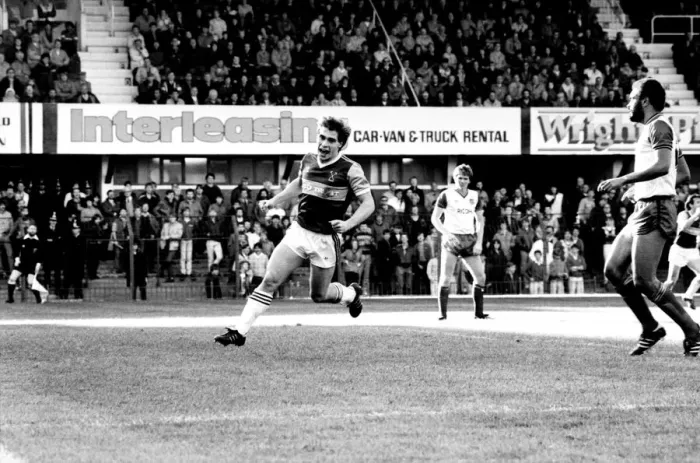 Framed Print : Stoke v. West Ham. October 1984 MF18-06-064 The final score was a four two Framed Print : Stoke v. West Ham. October 1984 MF18-06-064 The final score was a four two