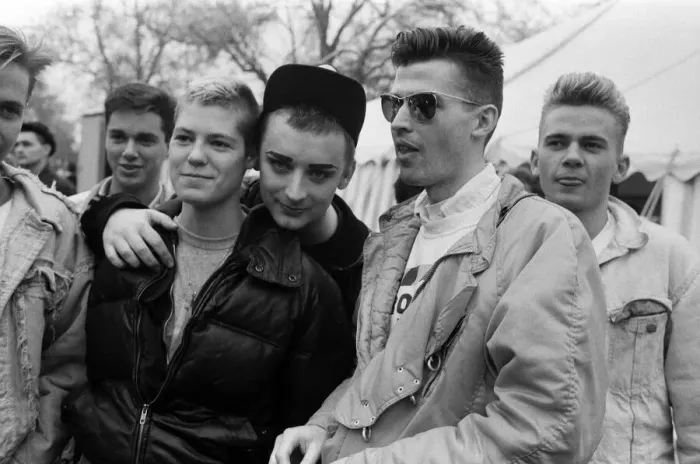 Framed Print : Stop the Clause Gay rights demonstration. Boy George. 30th April 1988 Framed Print : Stop the Clause Gay rights demonstration. Boy George. 30th April 1988