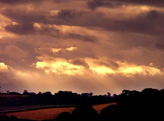 Framed Print : A stormy sunset over the farmland close to Kidderminster Framed Print : A stormy sunset over the farmland close to Kidderminster