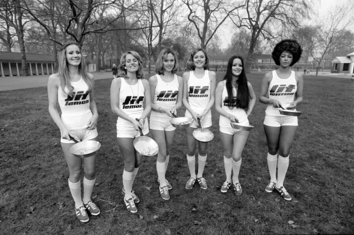 Framed Print : Strange tales of London. Beauty Queens (who will be in the pancake race on Tuesday