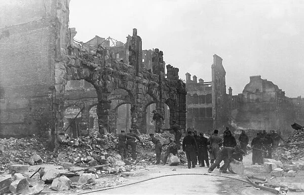 A street in London - un named - decimated in The Blitz during world War Two