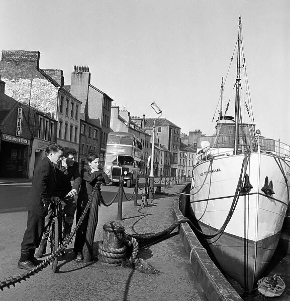 Street scenes in Douglas, Isle of Man. 13th May 1954