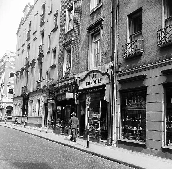 Street scenes in Mayfair, London. Stafford Street. 20th June 1956