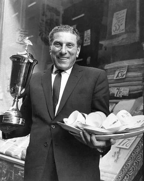 Street Traders: Sid Strong with the cup he won as '