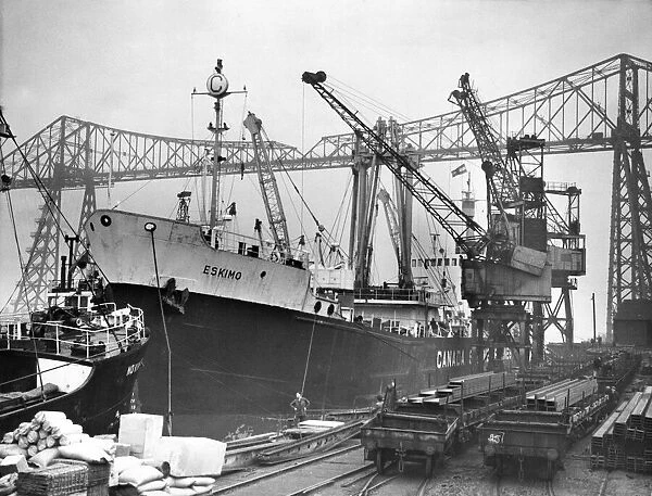 A strengthened Canadian ship, the Eskimo, is chartered by the Cairn Line, Tyne-Tees Wharf