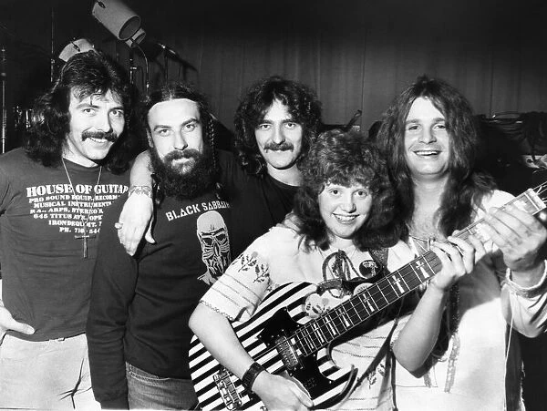 Stretford schoolgirl Tracey Withers meets her idols Black Sabbath before their appearance