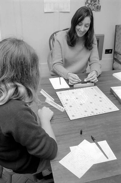 For student Lesley Evans, a game of Scrabble with one of the pupils