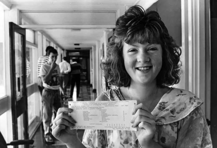 Framed Print : Students received their GCSE results at Duffryn Comprehensive School, Newport Framed Print : Students received their GCSE results at Duffryn Comprehensive School, Newport