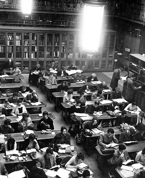 Students at work in Birminghams Central Reference Library