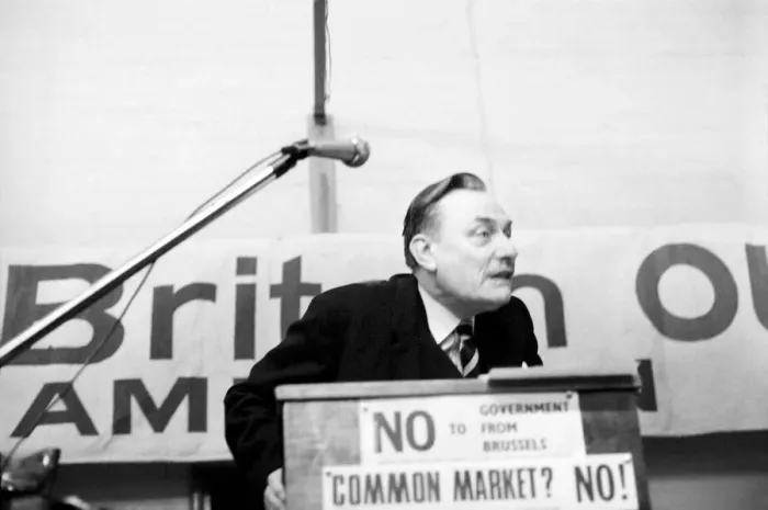 Framed Print : The Study of Enoch: Enoch Powell this evening was the guest speaker at the Anti Common Framed Print : The Study of Enoch: Enoch Powell this evening was the guest speaker at the Anti Common