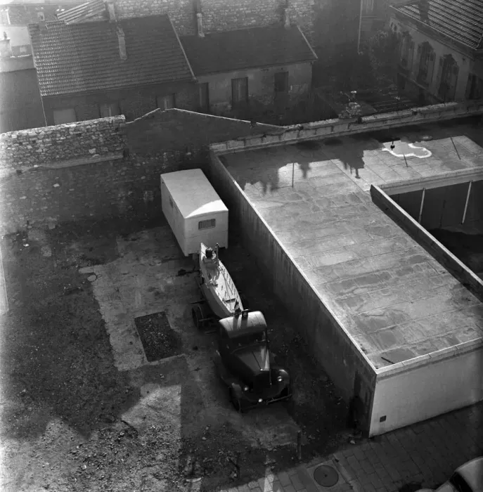 Framed Print : A Submarine in a Backyard. One day a Frenchman in Paris Monsieur Jean Rousseau 50 a