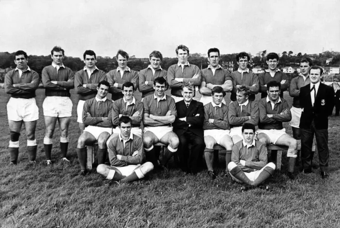 Framed Print : The successful Llanelli team: Standing (left to right) N R Gale, C Davies, A Crocker