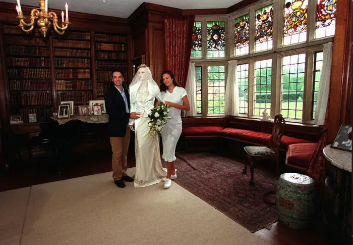 Framed Print : SUDELEY CASTLE WEDDING BY DAVID BAMBER PRESS CALL OF HENRY DENT-BROCKLEHURST