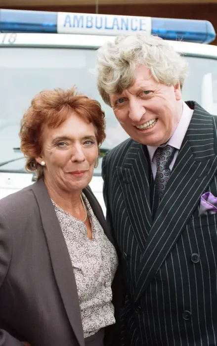 Framed Print : Sue Johnston and Tom Baker attend a photocall for ITV series Medics