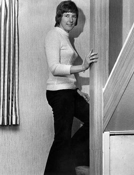Sue Lopez, photographed at her home in Dibben, Hants. 4th February 1972