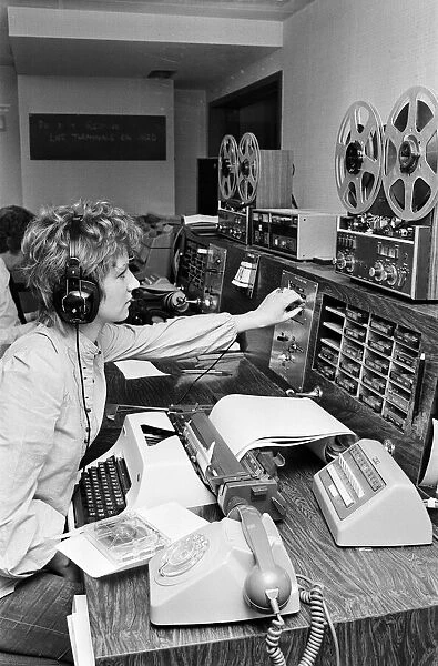 Sue Todd, trainee journalist, pictured in Newsroom of BRMB Radio, Birmingham
