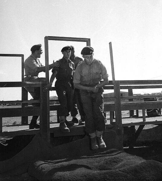 Suez Crisis 1956 British Paratroopers in Cyprus undergoing last minute training