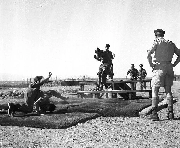 Suez Crisis 1956 British Paratroopers in Cyprus undergoing last minute training