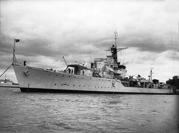 Suez Crisis 1956 Egyptian warship under arrest at Portsmouth