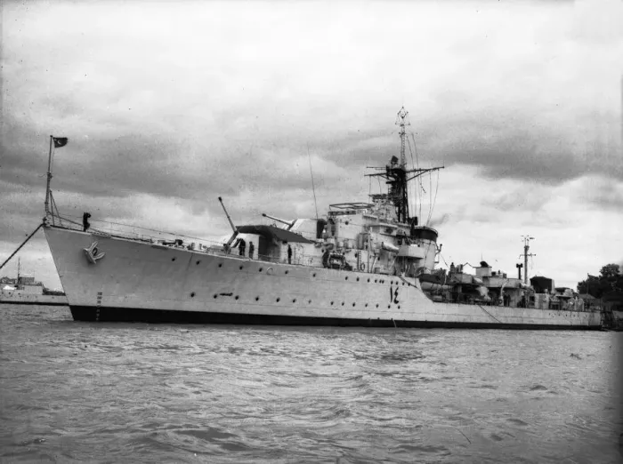 Framed Print : Suez Crisis 1956 Egyptian warship under arrest at Portsmouth Framed Print : Suez Crisis 1956 Egyptian warship under arrest at Portsmouth