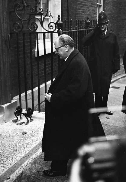 Suez Crisis 1956 The French Prime Minister Guy Mollet arrives at 10 Downing Street