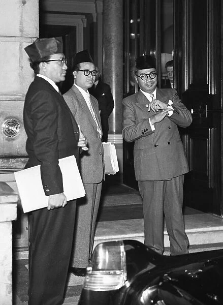 Suez Crisis 1956 Indonesian Foreign Minister Russian Abdulgani (right