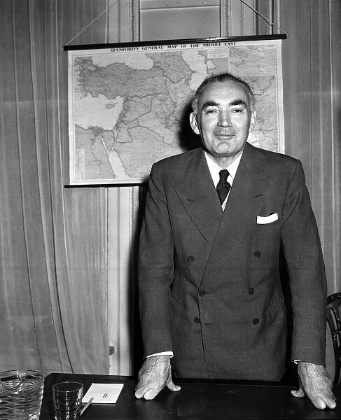 Suez Crisis 1956 The Israeli Ambassador Eliahu Elath at a press conference in