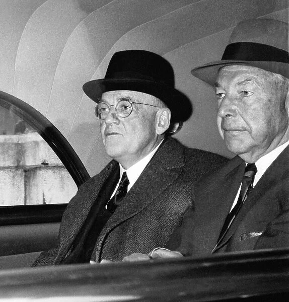 Suez Crisis 1956 John Foster Dulles arrives at the Suez Conference at Lancaster House 1