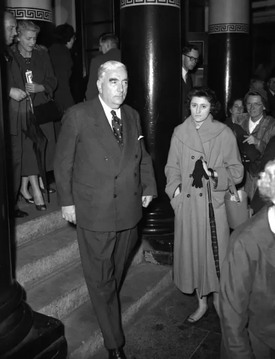 Framed Print : Suez Crisis 1956 Mr Menzies leaving St James theatre where he attended a Framed Print : Suez Crisis 1956 Mr Menzies leaving St James theatre where he attended a