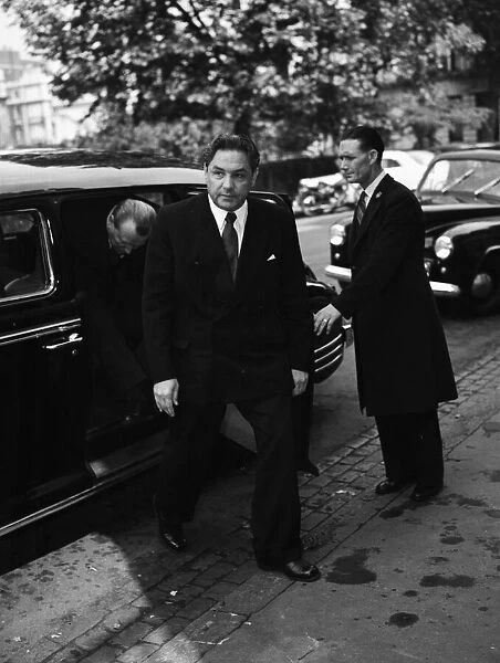 Suez Crisis 1956 Mr Shepilov arrives at No. 1 Carlton Gardens for a conference