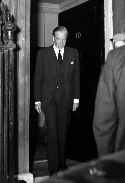 Suez Crisis 1956 The Prime Minister Anthony Eden leaving 10 Downing Street after a