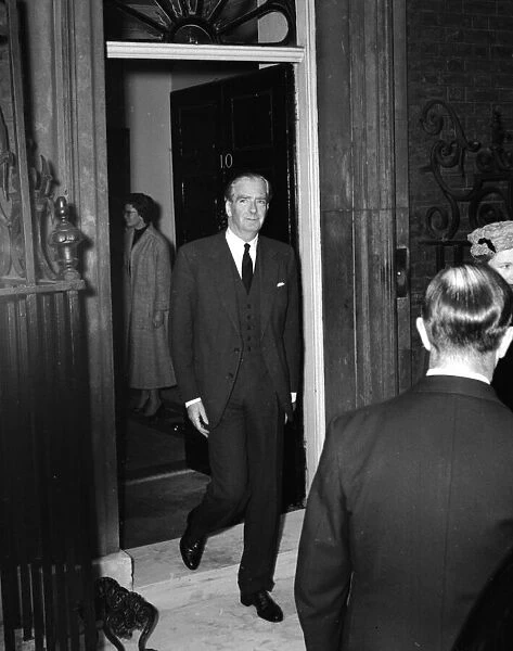 Suez Crisis 1956 The Prime Minister Anthony Eden leaving 10 Downing Street after a