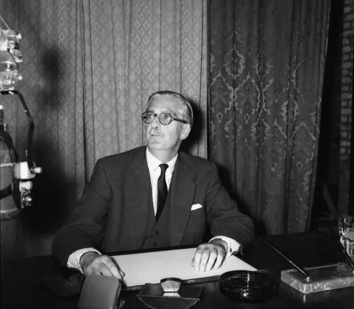 Framed Print : Suez Crisis 1956 The Prime Minister Anthony Eden at Lime Grove Television Studios Framed Print : Suez Crisis 1956 The Prime Minister Anthony Eden at Lime Grove Television Studios