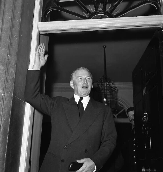 Suez Crisis 1956 Selwyn Lloyd at the door of No. 10