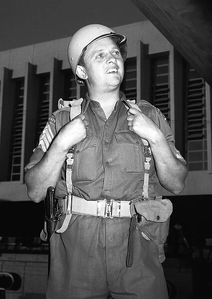 Suez Crisis 1956 Sgt Major Paul Baerentsen of the Danish UNO force