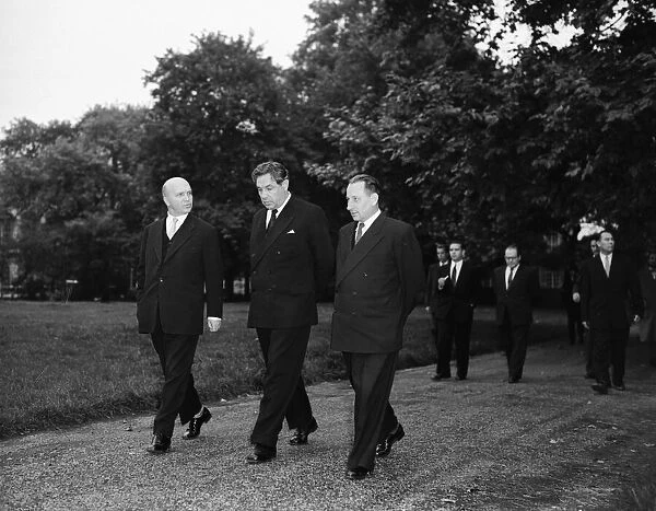 Suez Crisis 1956 The Soviet Foriegn Minister Dimtri Shepilov takes a stroll to