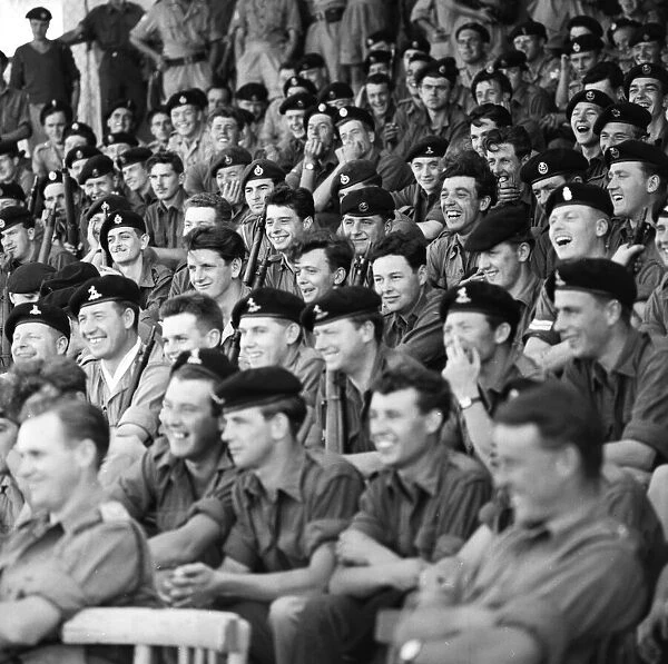 Suez Crisis 1956 The troops enjoying a concert party in Port Said H9407