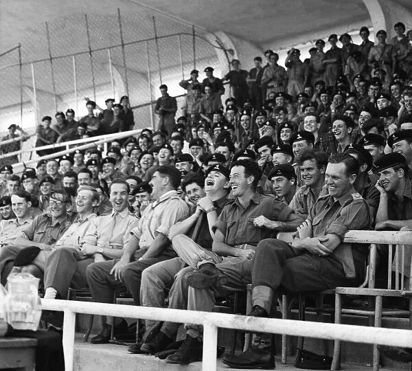 Suez Crisis 1956 The troops enjoying a concert party in Port Said H9407