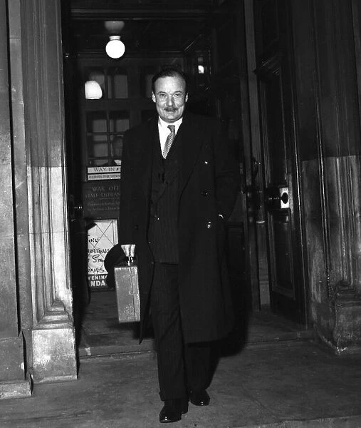 Suez Crisis 1956 The War Minister, John Hare, leaving the War Office late at night