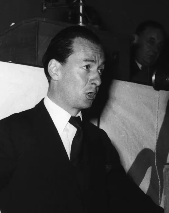 Framed Print : Suez Crisis Julian Amery MP speaking at the Conservative Party Conference 1954 Framed Print : Suez Crisis Julian Amery MP speaking at the Conservative Party Conference 1954