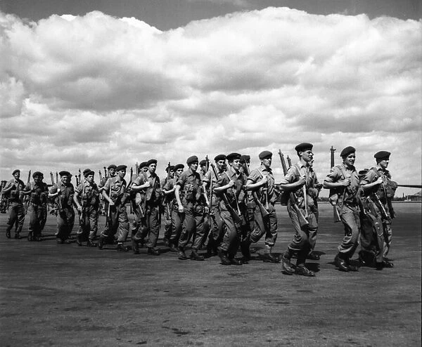 Suez Crsis 1956 Men of the Duke of Wellington Regiment at Blackbushe airport