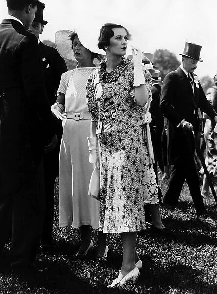 Summer fashion dresses worn by women at Ascot in June 1936