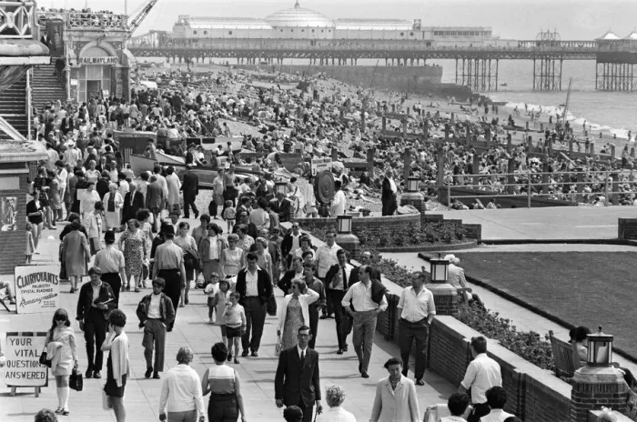Framed Print : Summer holiday scenes in Brighton. 2nd June 1968