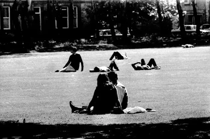 Framed Print : Summer weather scenes June 1970 - People enjoy a rare sunny day sunbathing in Brandling Framed Print : Summer weather scenes June 1970 - People enjoy a rare sunny day sunbathing in Brandling