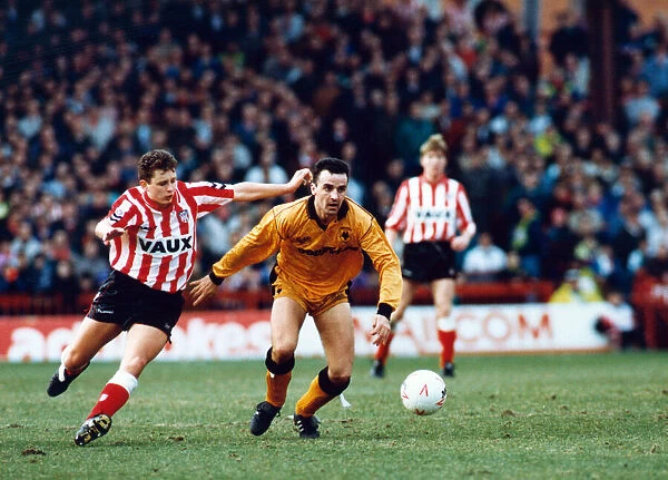 Sunderland 1-0 Wolves, League match at Roker Park, Saturday 29th February 1992