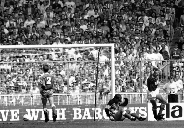 Framed Print : Sunderland Associated Football Club - Action from Sunderland v Swindon 28 May 1990 - Alan Framed Print : Sunderland Associated Football Club - Action from Sunderland v Swindon 28 May 1990 - Alan