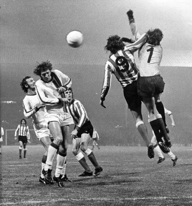 Framed Print : Sunderland Associated Football Club - Action from Sunderland v Vasas 3 October 1973 - Vic